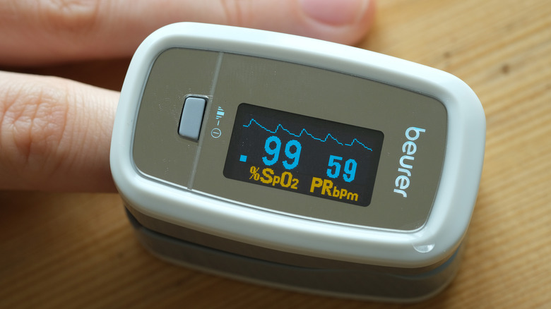 close up of pulse oximeter