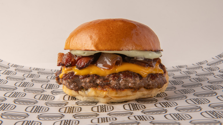 greasy bacon cheeseburger