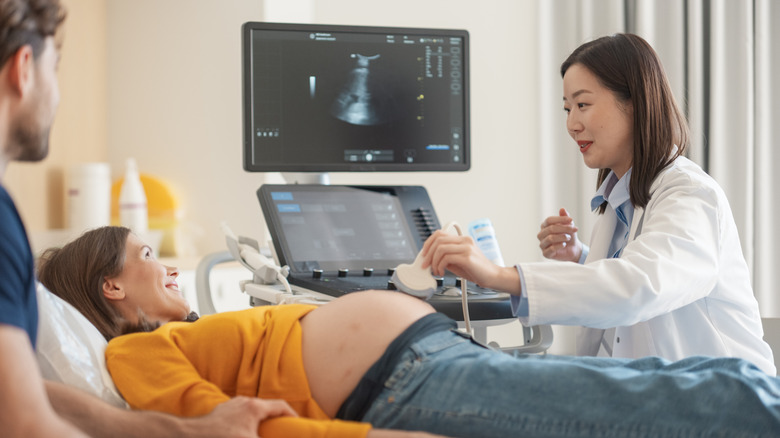 older mom having an ultrasound