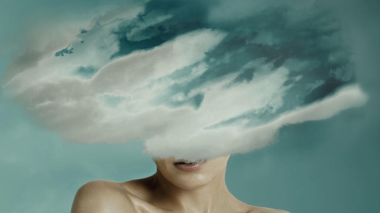 Artist's concept of brain fog  