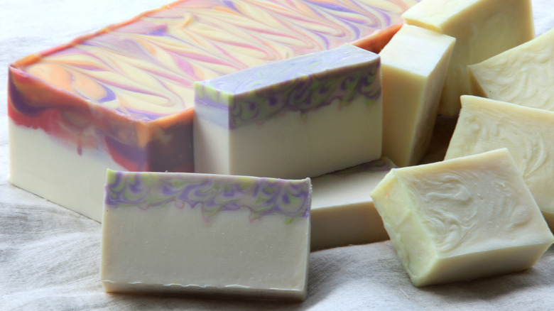 Bars of natural soap