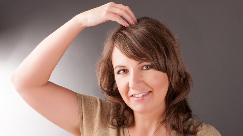 Woman doing EFT tapping