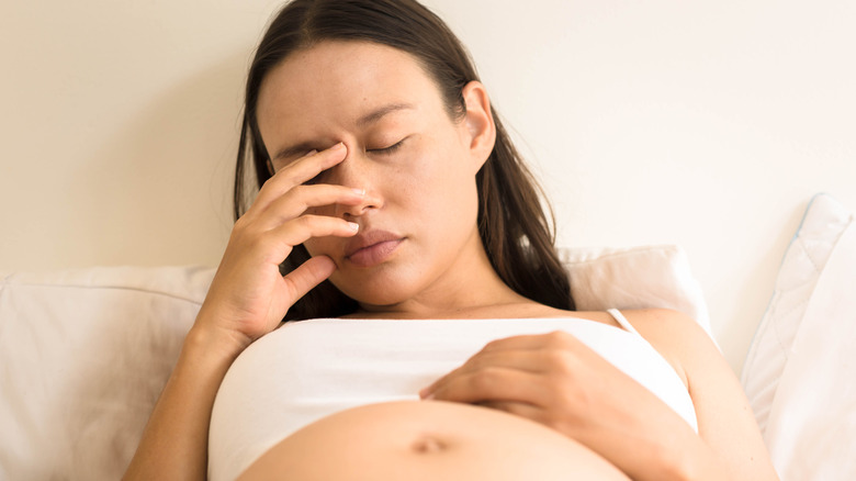 Nauseous pregnant woman