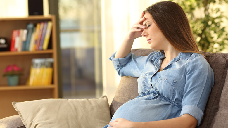 Nauseous pregnant woman