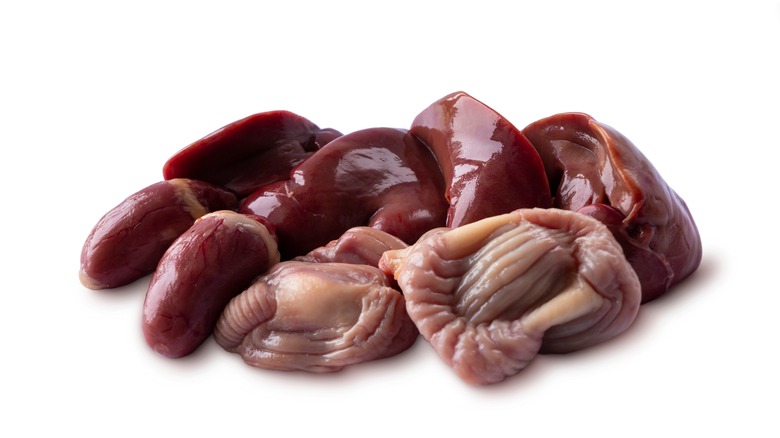 Offal from a chicken