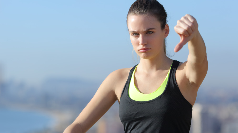 unhappy runner