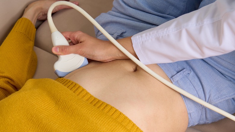Person having spleen examined