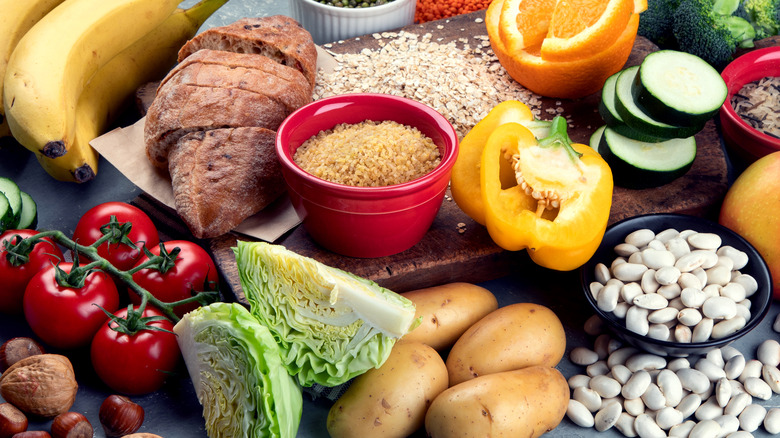 Assorted array of foods