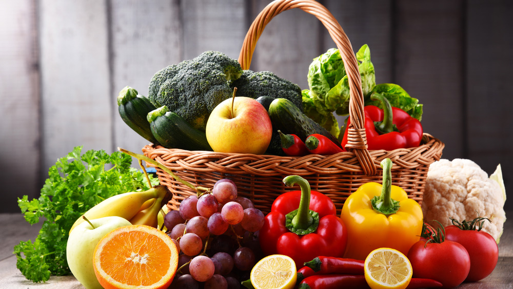 basket of assorted fruits and vegetables