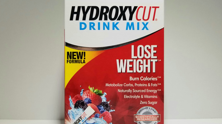 Close up of a Hydroxycut product