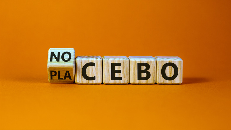 Wooden blocks that spell nocebo