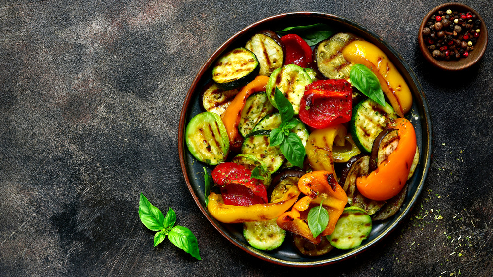 healthy grilled vegetable meal