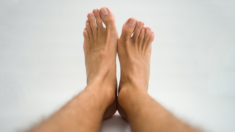 Different sized feet
