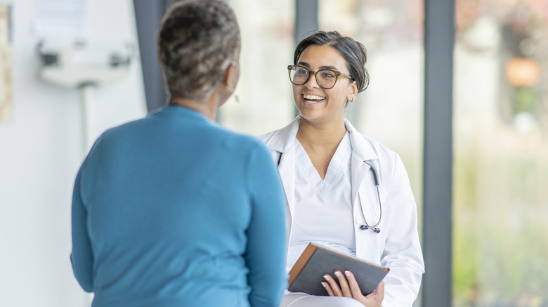 patient meeting with a doctor