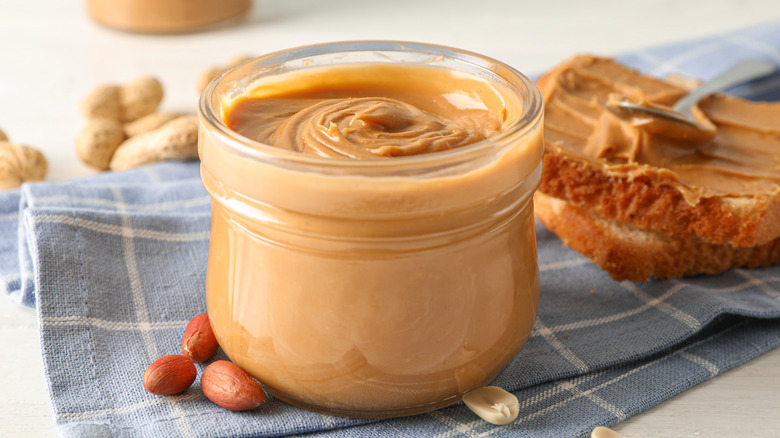 Jar of peanut butter