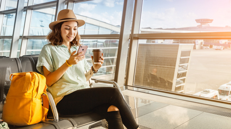 Woman in airport