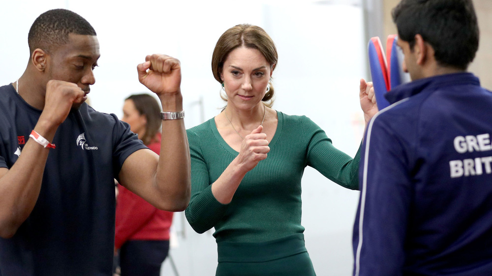 Kate Middleton doing martial arts