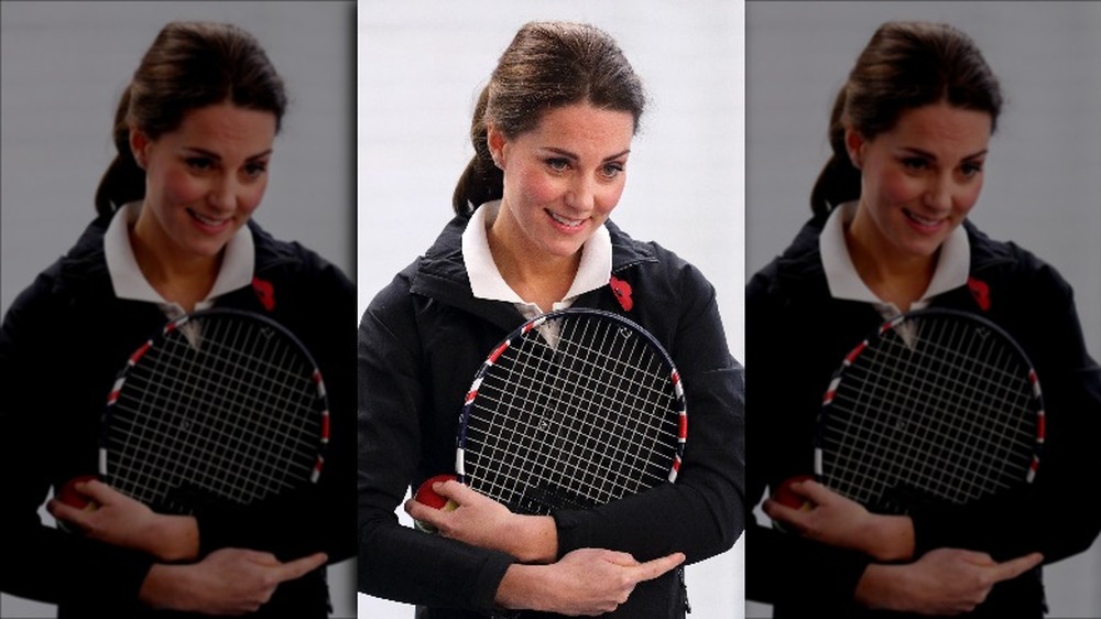 Kate Middleton playing tennis