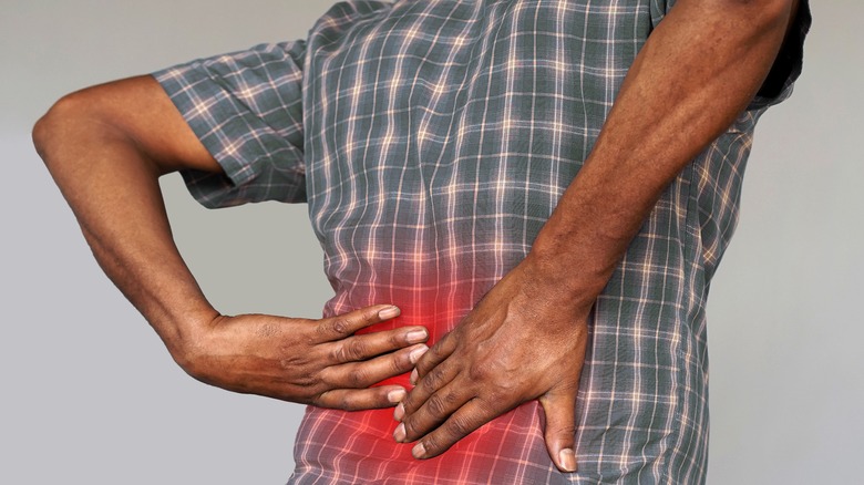 man in pain caused by kidney stones