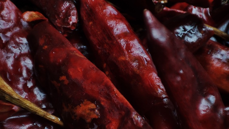 hot chilies close-up shot