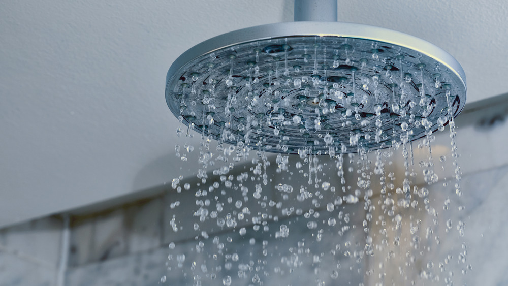 Shower and water drops