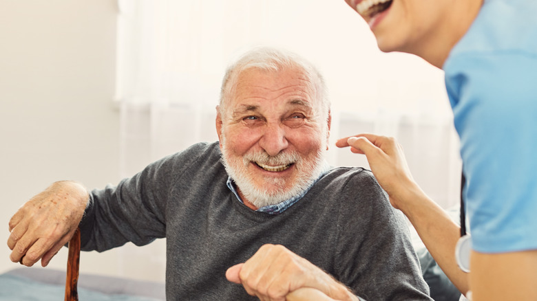 man getting physical therapy