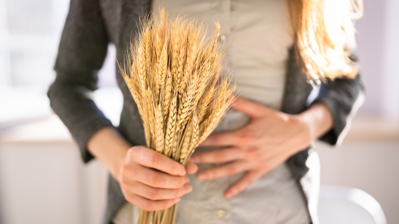 A woman has celiac disease