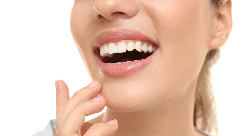 Close up of woman's teeth