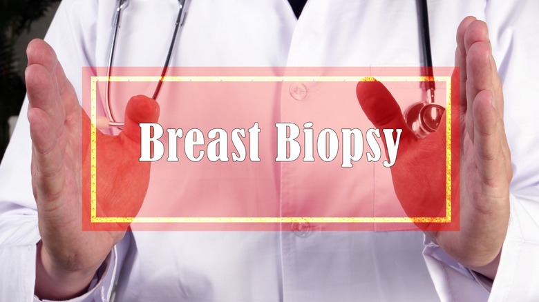 breast biopsy doctor concept