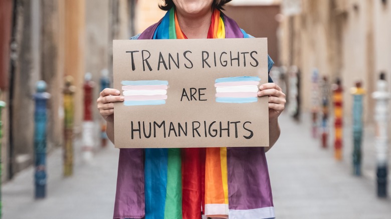 sign supporting trans rights