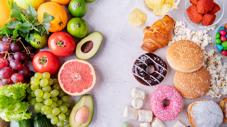 healthy and indulgent foods