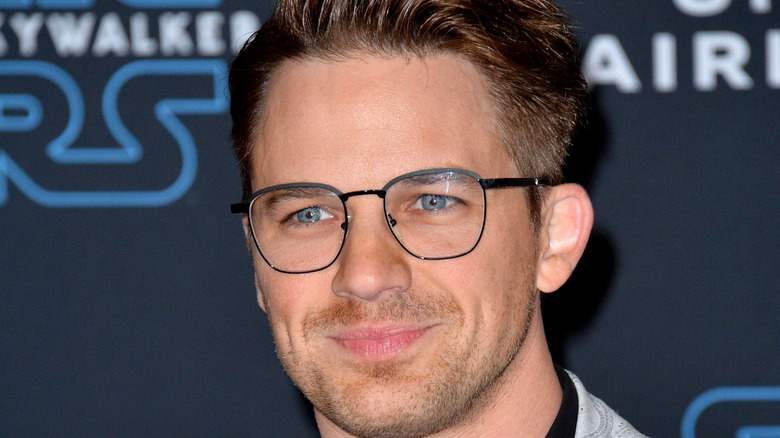 Matt Lanter wearing glasses