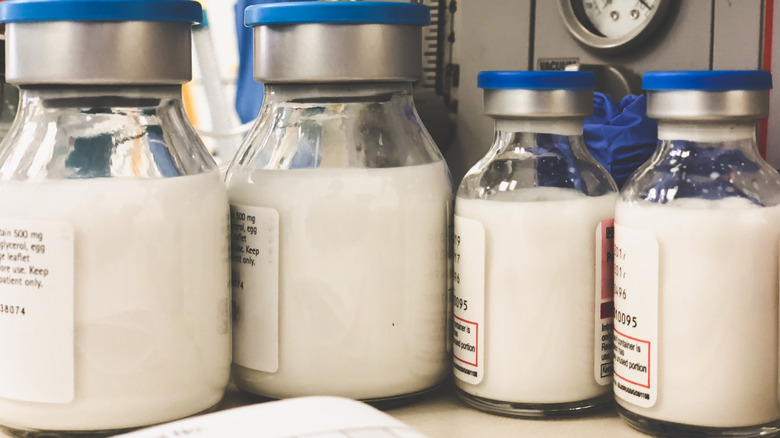 Jars of the drug propofol 