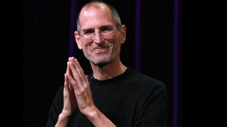 Steve Jobs holding prayer hands
