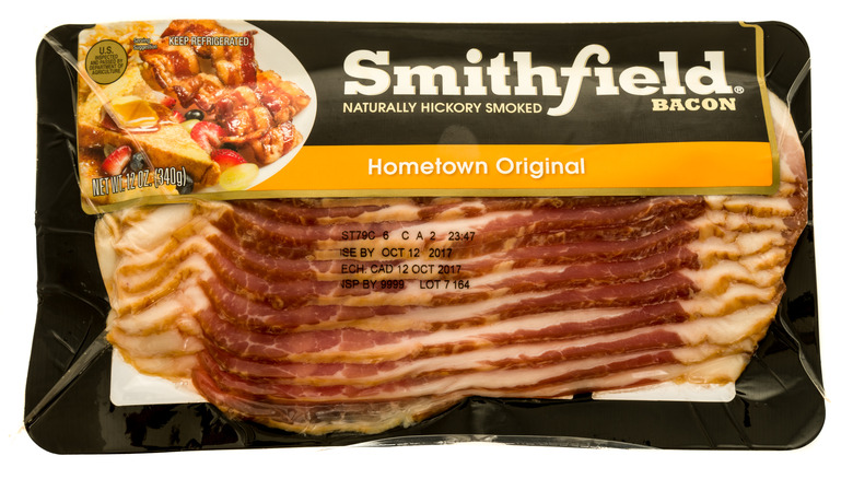 package of Smithfield bacon