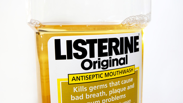 Close-up of original Listerine