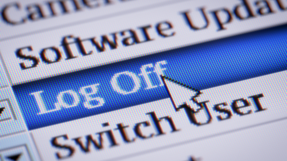 Digital detox, log off computer
