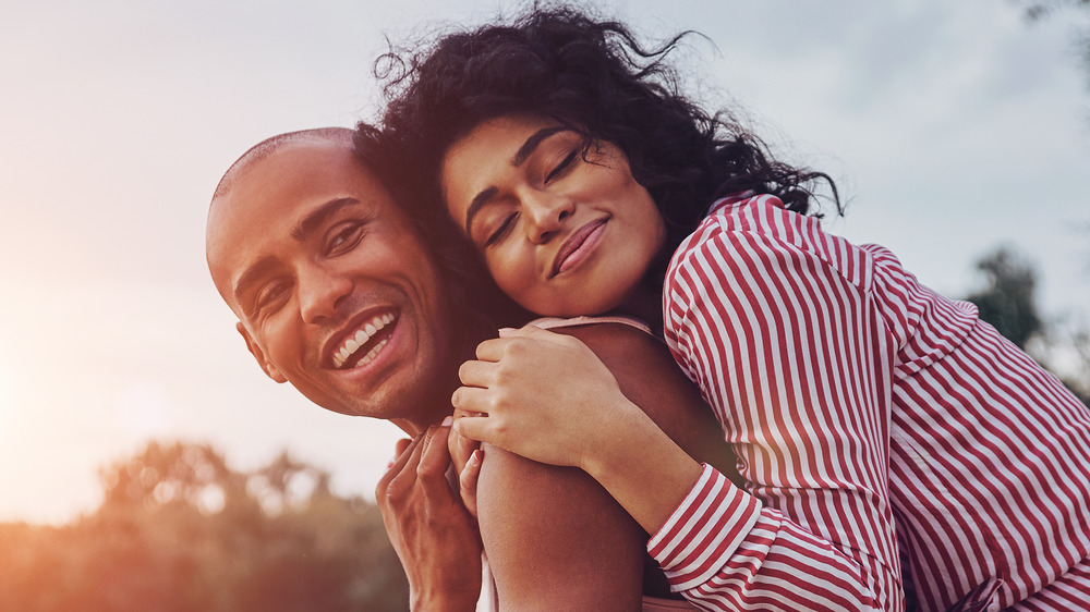 couple embracing