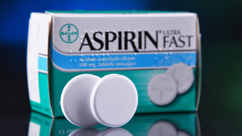 Package of aspirin medication 