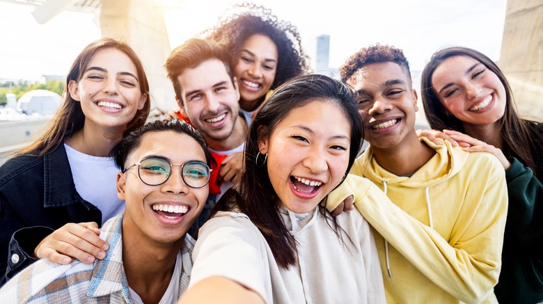 teenagers having fun