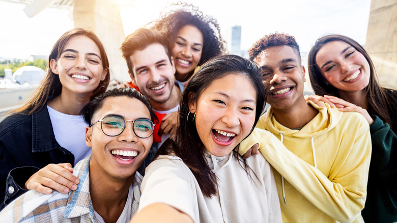 teenagers having fun