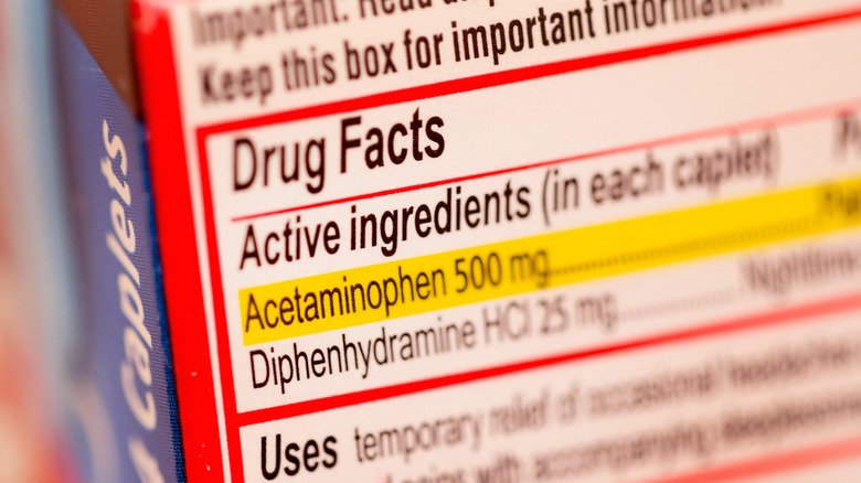 box of acetaminophen 