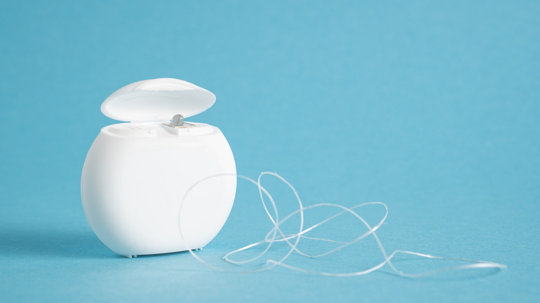 white dental floss