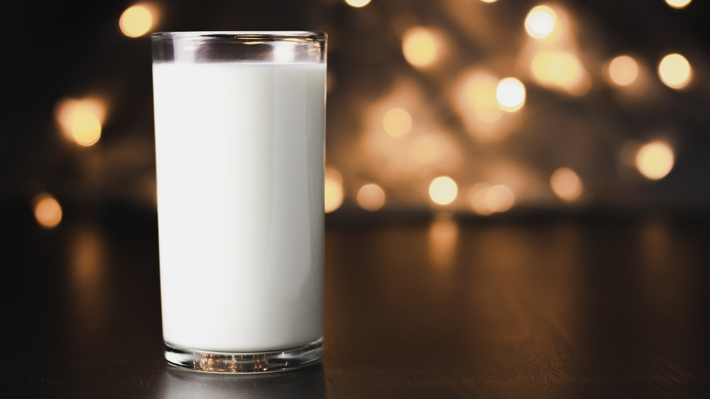 glass of milk in the evening 