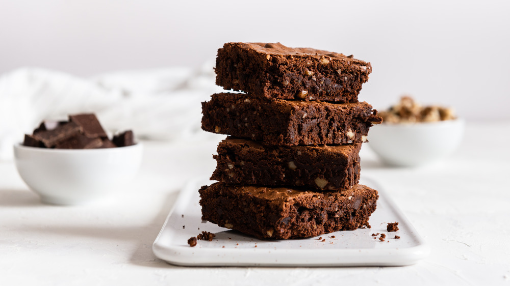 stack of brownies