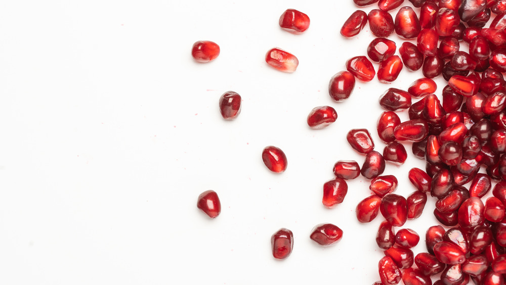 Pomegranate seeds isolated without the fruit