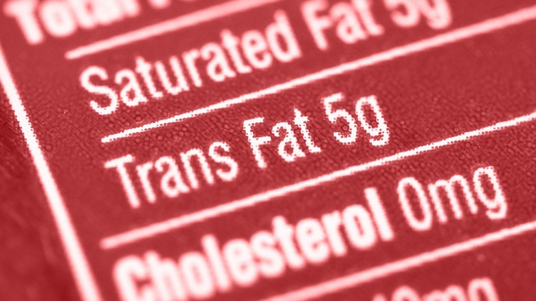 trans fat label
