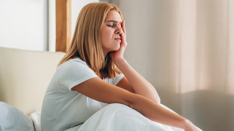 Woman feeling weak and tired