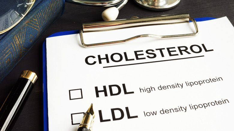 cholesterol test form