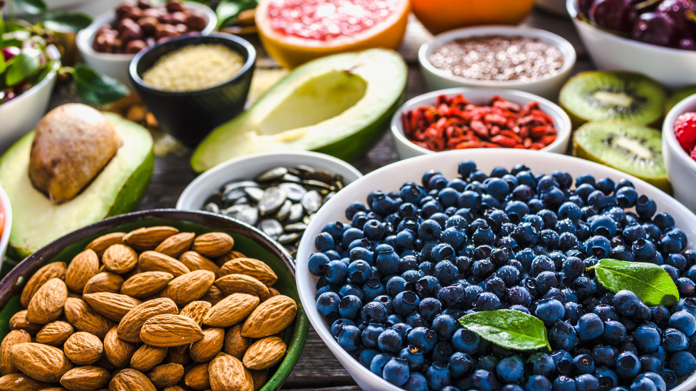 bowls of healthy food